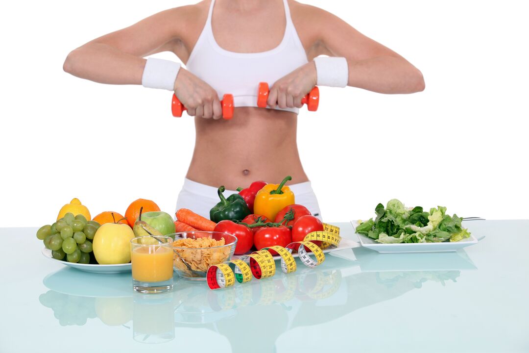 6 žiedlapių dietinis maistas ir sportas